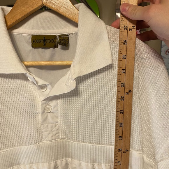 Rare Vintage 80s Robert stock White collared shirt - Picture 4 of 6